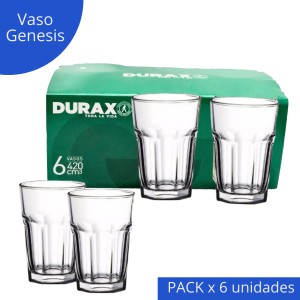 DURAX PACK x 6 VASOS GENESIS 410cc